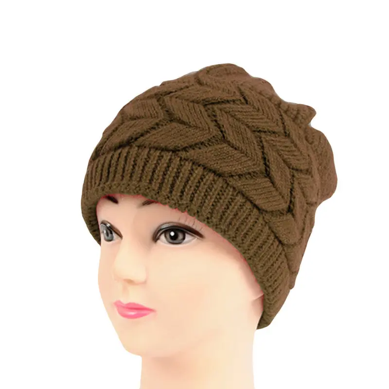 Beanies Solid Color Hat Plain Warm Soft Beanie Skull Knit Cap Hats Oversize Thicken Knitting Caps For Women 1
