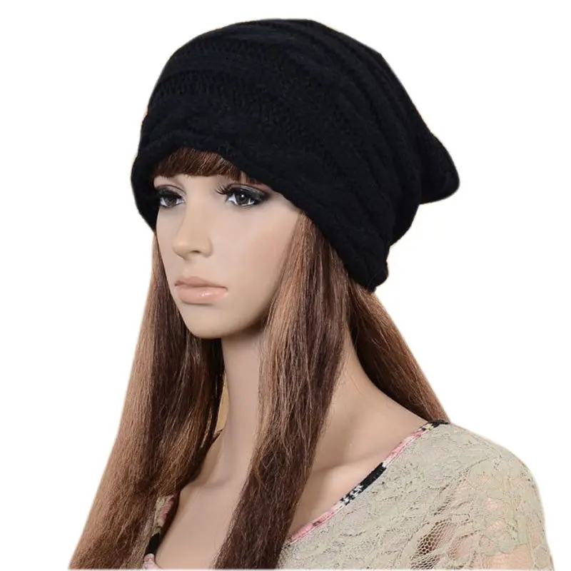 Beanies Warm Soft Hat Plain Hip-Hop Skullies Beanie Knit Cap Hats Knitted Caps For Women Touca Gorro 1