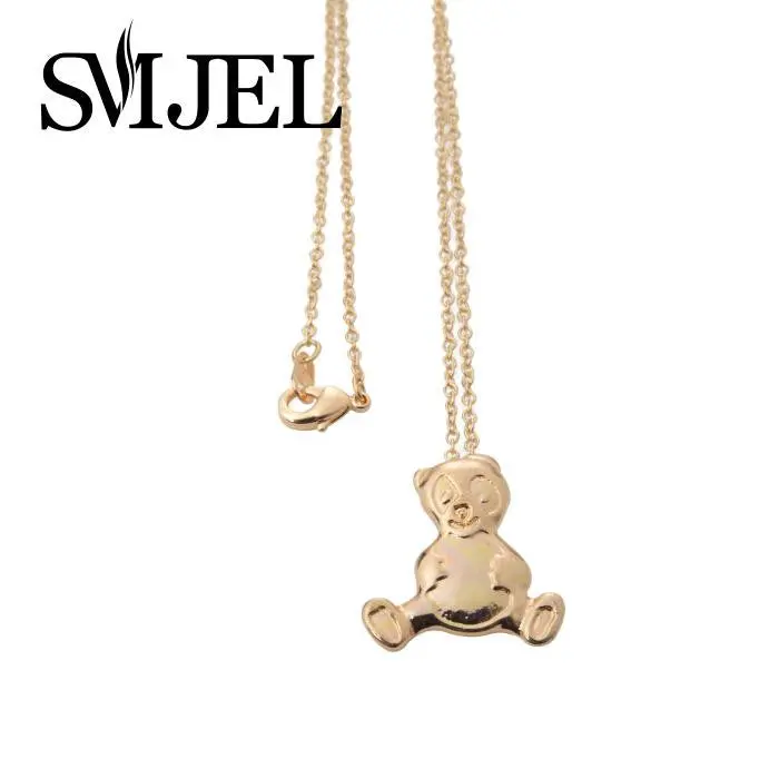 Bear Pendant Necklace In Gold Trendy Simple Animal Necklace Wedding And Party N151 1