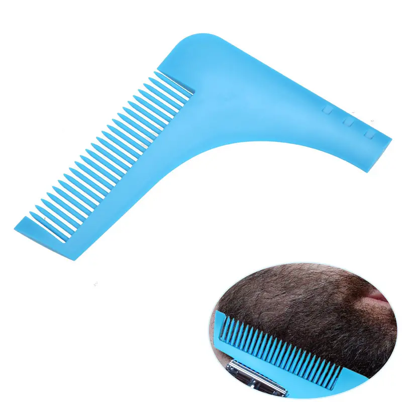 Beard Shaping Shaving Brush Gentleman Beard Trim Template Hair Cut Hair Comb Trim Template Beard Modelling Tools 1