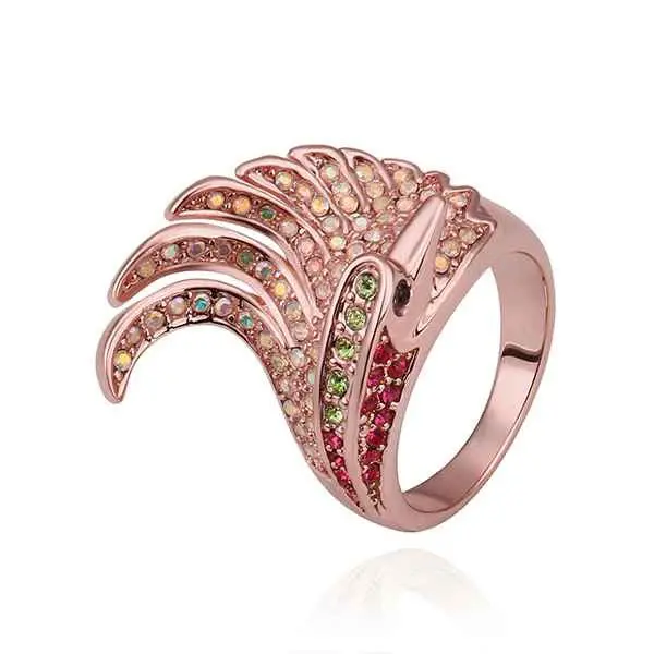 Beautiful 18K Gold Plating Engagement Ring Gold Pteris Opal Men Jewelry227 2