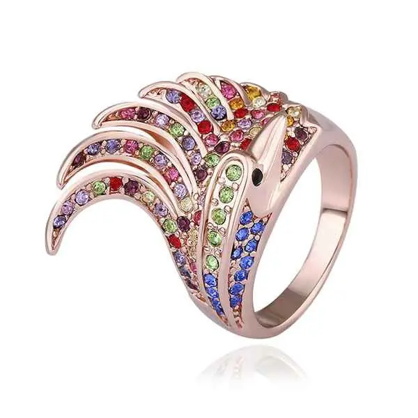 Beautiful 18K Gold Plating Engagement Ring Gold Pteris Opal Men Jewelry227 4