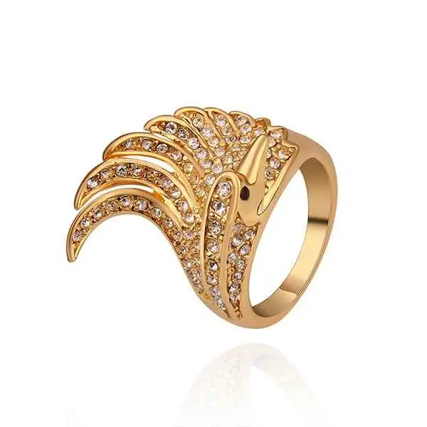 Beautiful 18K Gold Plating Engagement Ring Gold Pteris Opal Men Jewelry227 5