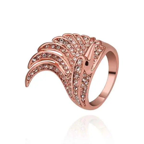 Beautiful 18K Gold Plating Engagement Ring Gold Pteris Opal Men Jewelry227 6
