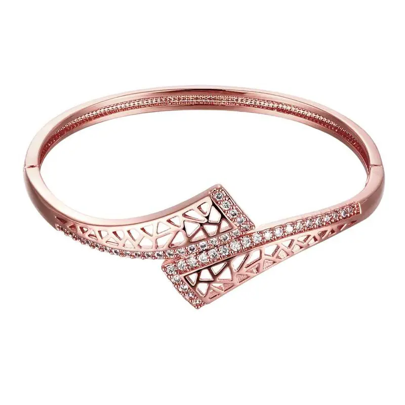 Beautiful 18K Gold Plating Hollow Geometry Men Bracelet Jewelry European Style 2