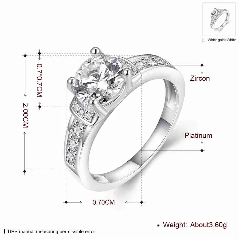 Beautiful Austrian Crystal Wedding Rings Crystal Claw Package Opal Men Jewelry 3