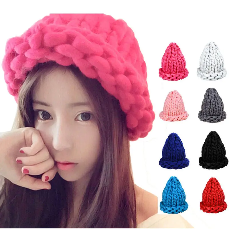 Beautiful Casual Charming Women Crochet Hat Knit Beanie Warm Cap 3