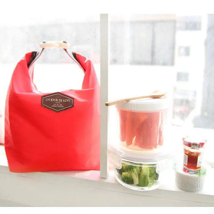 Beautiful Lunch Bag & Lunch Box Cooler Zipper Bag Bento Dot Tote Lunch Pouch Little Pattern Bolsa Termica Smile 1