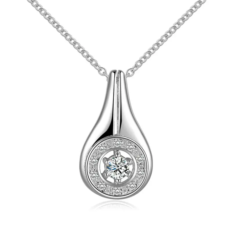 Beautiful Silver Choker Necklace Inlaid Stone Heart Gros Collier Femme Accessories173 5