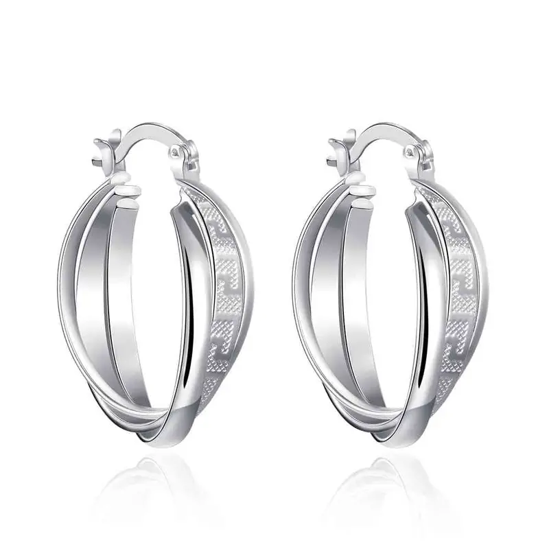 Beautiful Silver Earings Bridging Shelf Clip Brincos De Festa Bijoux Femme 672 1