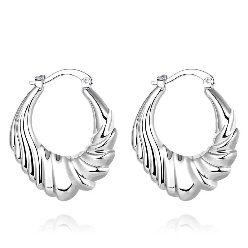 Beautiful Silver Earring Twill Coil Clip Cufflinks Wedding 7 5 1