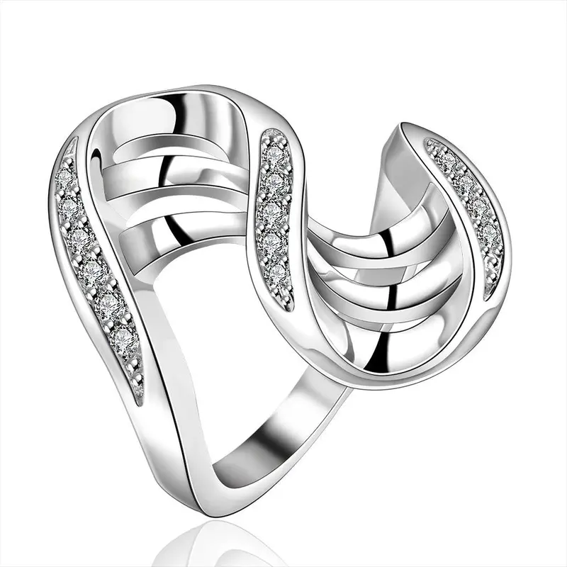 Beautiful Silver Engagement Ring Austria Crystal Anillos Bear Gift For Her 53 4
