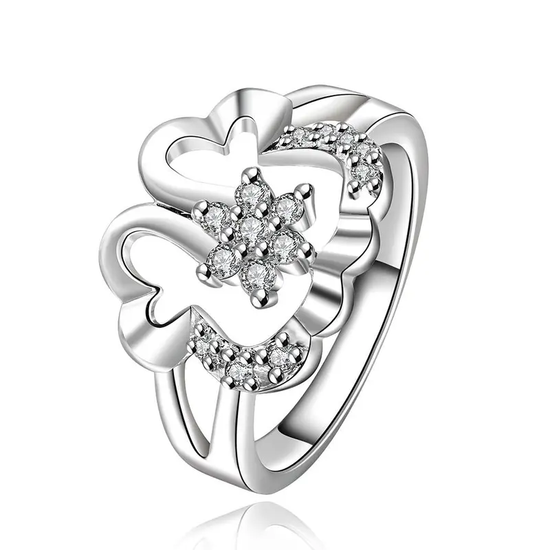 Beautiful Silver Engagement Ring Openwork Butterfly Anel Masculino Ruby Jewelry 5 5