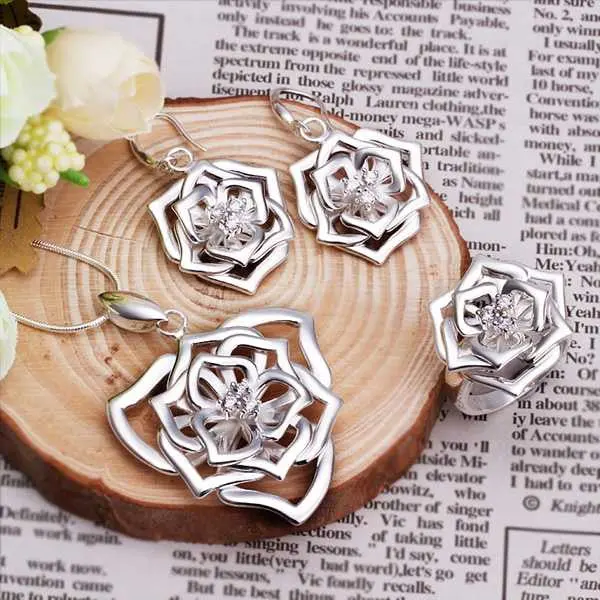 Beautiful Silver Plated Jewelry Set Personalized 1