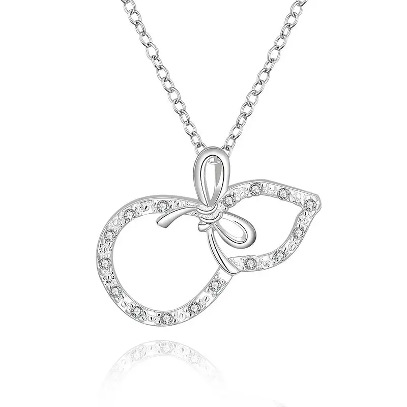 Beautiful Silver Plated Pendant Necklace Insets Gourd Collares Mujer Jewelry Display2 5 1