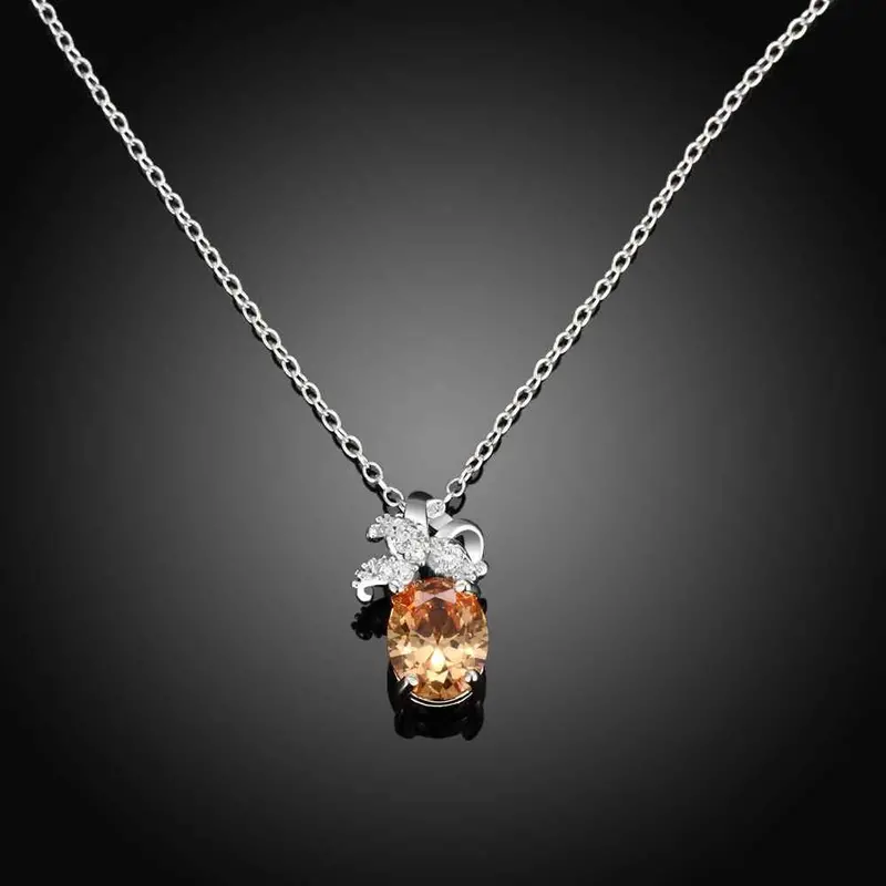 Beautiful Silver-Plated Women Necklace Sheep Stone Collier Plastron Bijoux Women 1