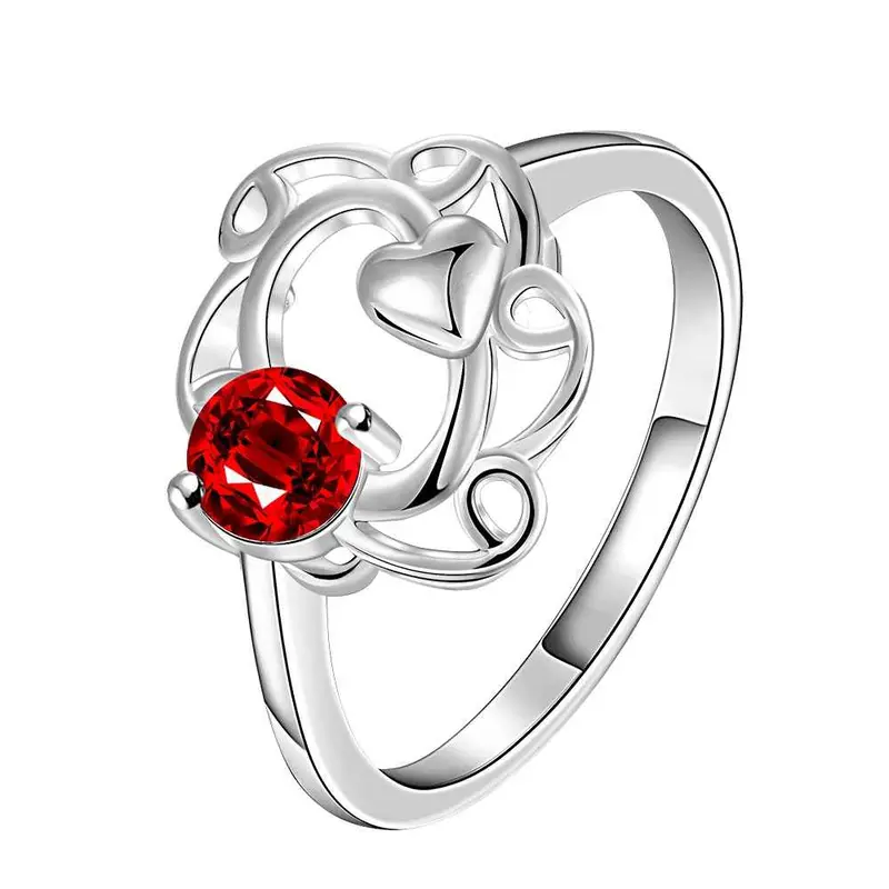 Beautiful Silver Ring Love Door Insets Bague Femme Wedding Jewelry34 10