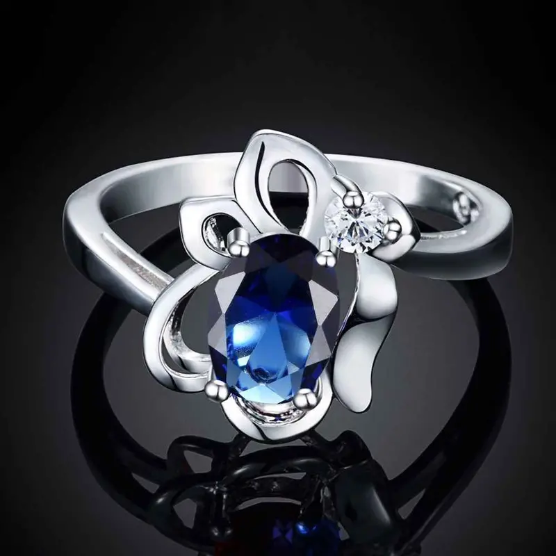 Beautiful Silver Ring Love Door Insets Bague Femme Wedding Jewelry34 16
