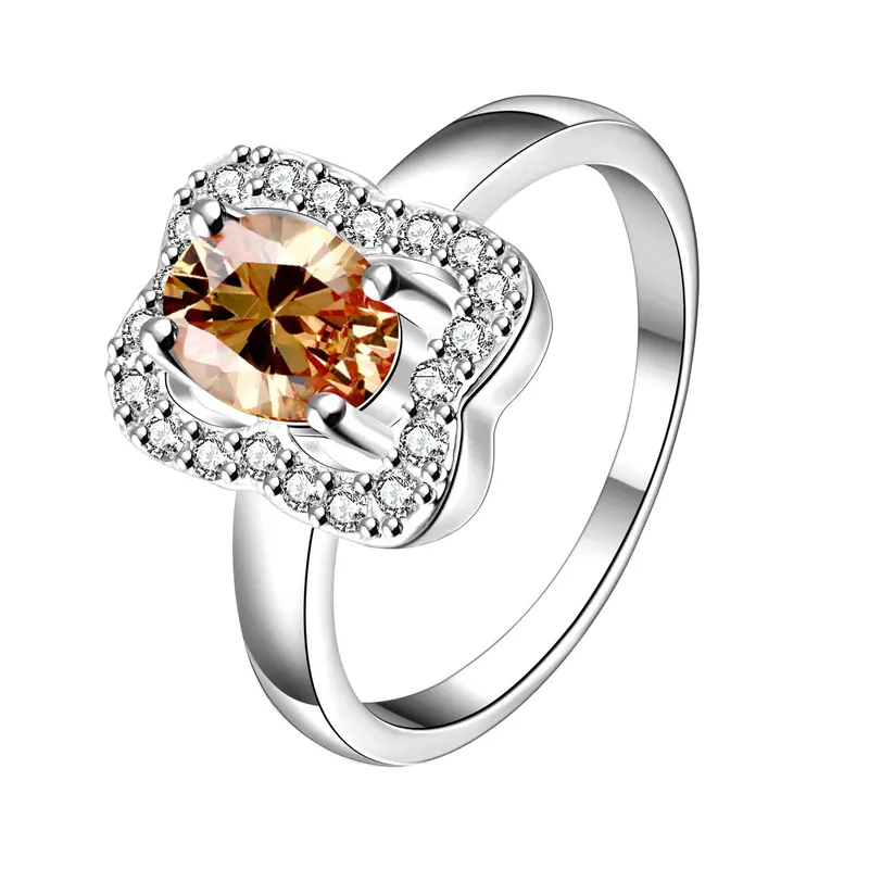 Beautiful Silver Ring Love Door Insets Bague Femme Wedding Jewelry34 7