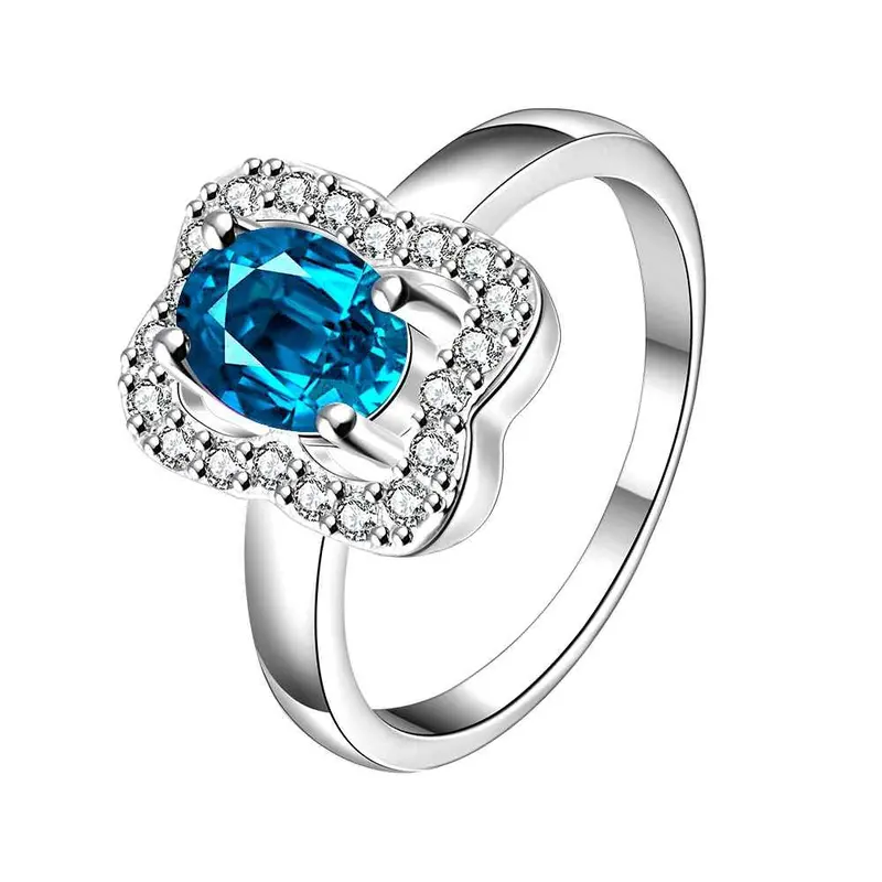Beautiful Silver Ring Love Door Insets Bague Femme Wedding Jewelry34 8