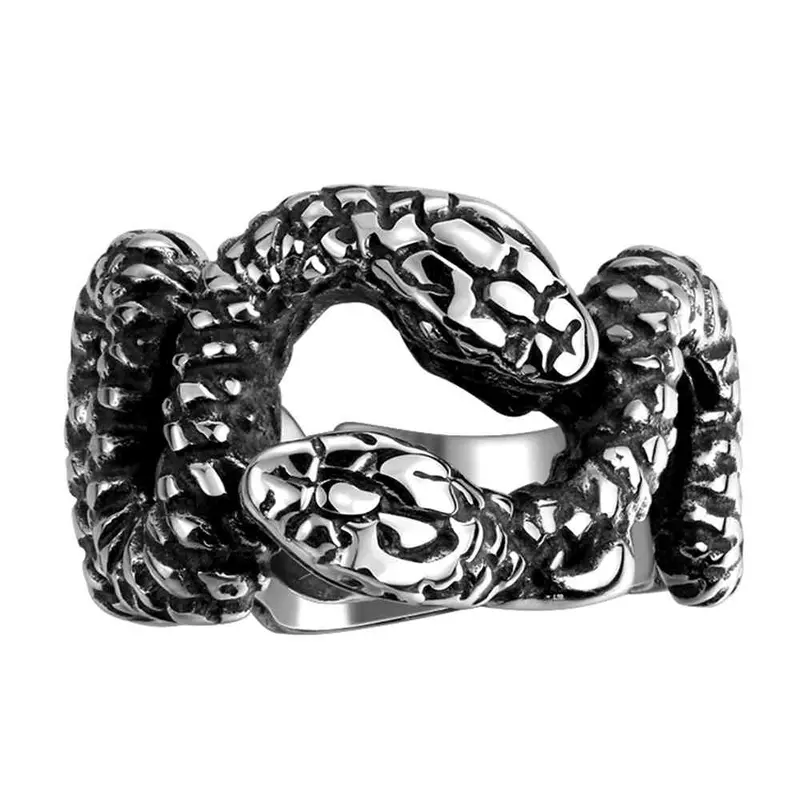 Beautiful Stainless Steel Rings Serpentine Aneis Fine Jewelry Mayar115 4