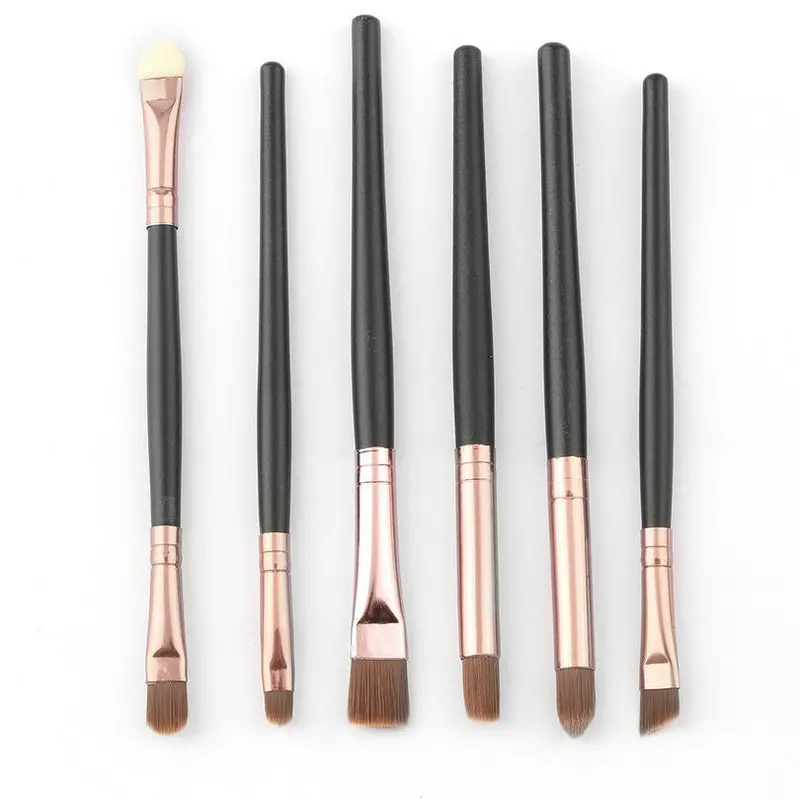Beauty 6Pcs Eye Makeup Brushes Set Eyeshadow Eyeliner Lip Smudge Brush Cosmetic Set 1