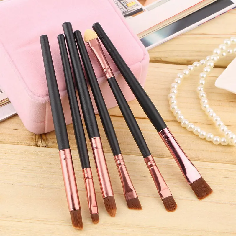 Beauty 6Pcs Eye Makeup Brushes Set Eyeshadow Eyeliner Lip Smudge Brush Cosmetic Set 2