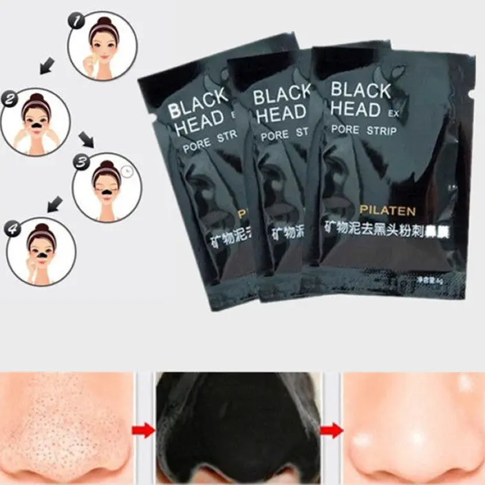 Beauty Care Face Care Nose Herbal Blackhead Remover Mask Face Pore Strip Facial Minerals Conk Nose Black Head 1