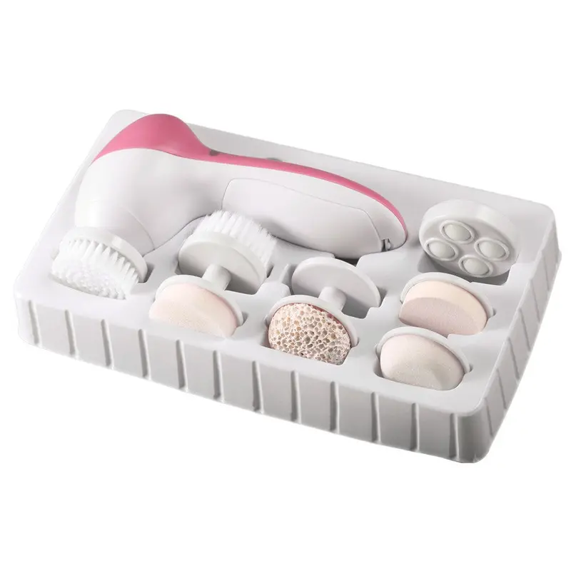 Beauty Instrut Facial Pore Cleaner Massager 8 In 1 Cleaning Brush Face Cleaner 8Pcs Replaceable Brush Heads 1