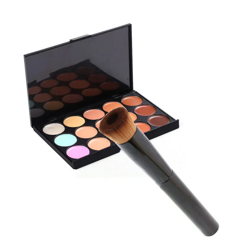 Beauty Make Up Pro Synthetic Concave Pastry Makeup Brush 15 Color Concealer 1