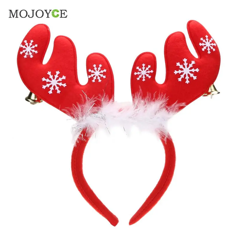 Bell Feather Hair Accessories Headband Decorations Antlers Christmas Headband Party Hairband Girls Hair Accessories 1