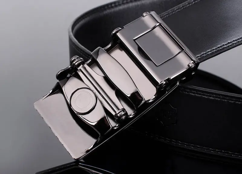 Belt Automatic Buckle Leather Men Belt Luxury Belts For Men Waistband Ceinture Length 125Cm 2