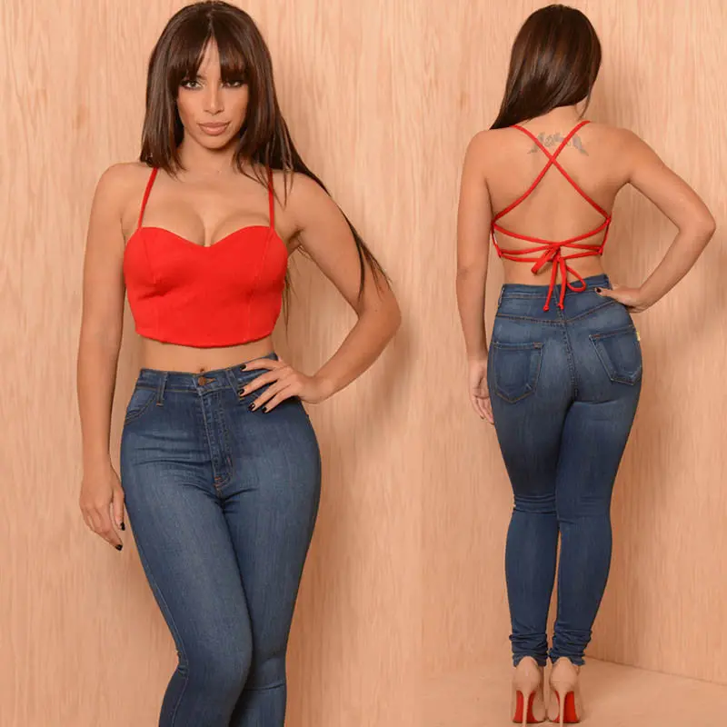 Best Deal Crop Top Trend Women Beach Bra Frenum Crop Tops Strap Corset Shirt Tank Vest 1