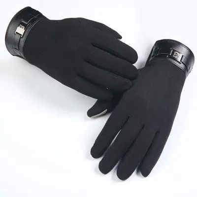 Best Deal Mens Full Finger Smartphone Cashmere Gloves Mittens 1