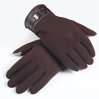Best Deal Mens Full Finger Smartphone Cashmere Gloves Mittens 2