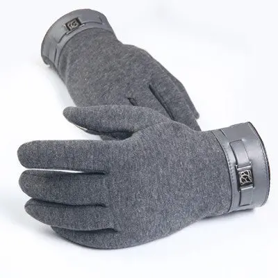 Best Deal Mens Full Finger Smartphone Cashmere Gloves Mittens 3