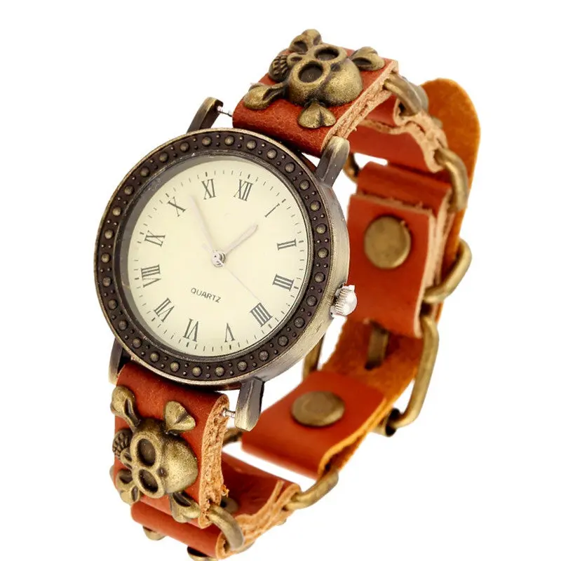 Best Deal Women Watch Unique Style Punk Rock Watches Bracelet Cuff Gothic Wrist Watches Montre 1