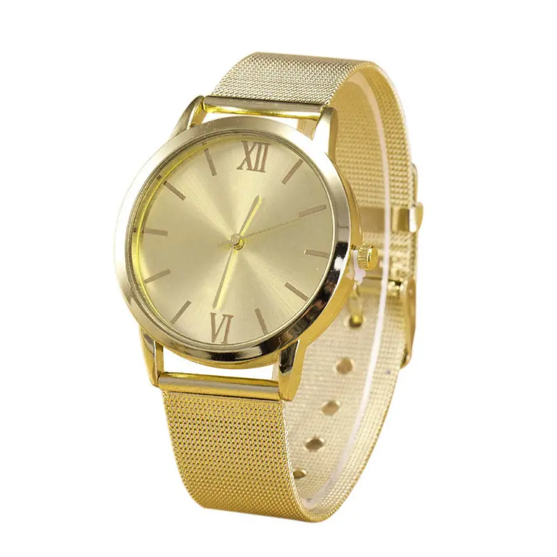 Best Dealwomen Ladies Watches Silver Stainless Steel Mesh Band Clock Elegant Wrist Watch Relogio Feminino 1