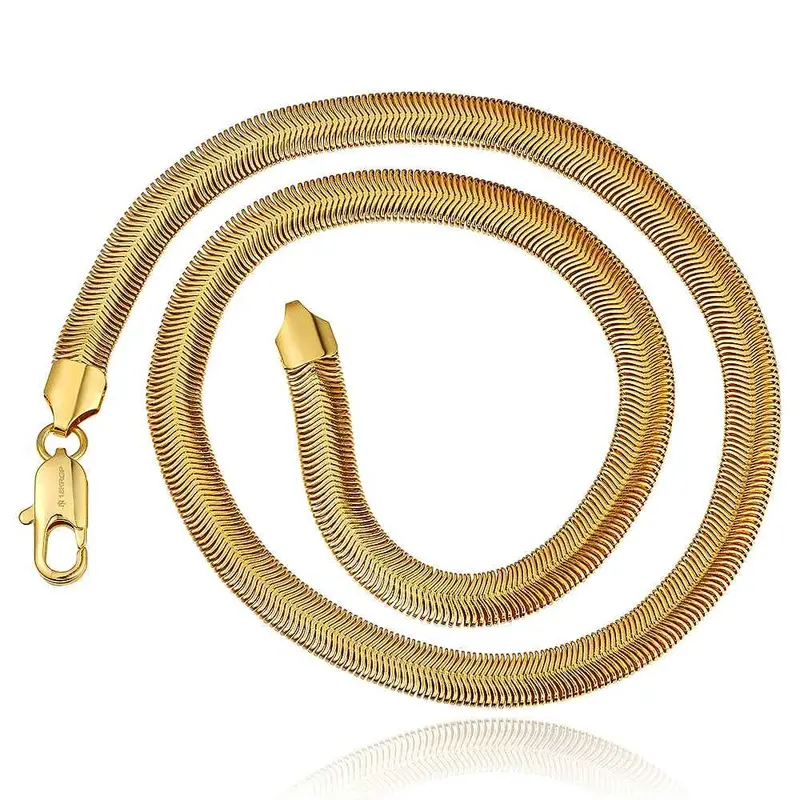 Best Friends 18K Gold Plated Pendant Necklace 1 M Sideways Snake Chain Collier Plastron Bijoux Femme 1