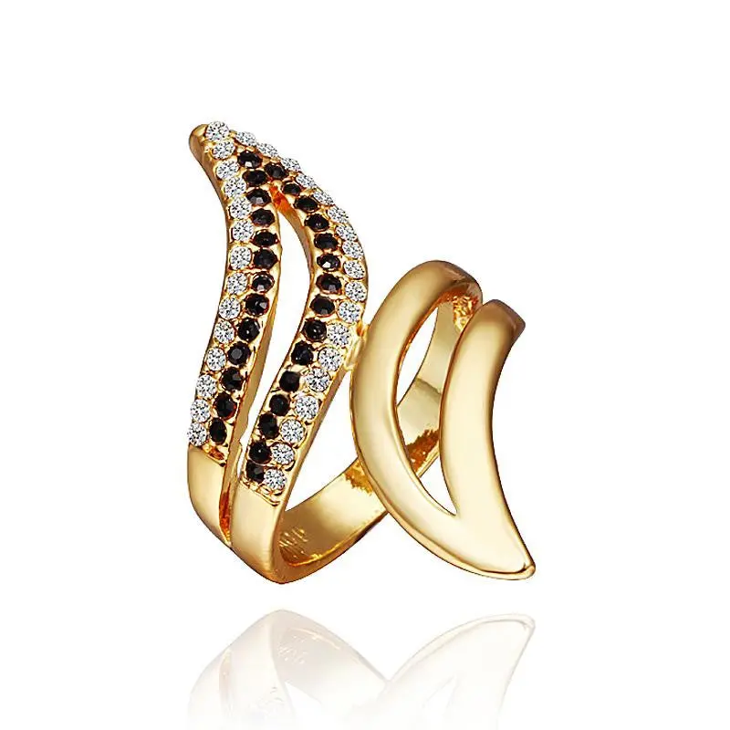 Best Friends 18K Gold Plated Rings Black Yellow Anel Feminino S In Euros258 1