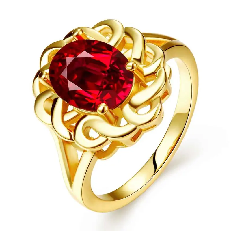 Best Friends 18K Gold Plating Rings For Men Sunflower Insets Anillos Bear Joyas158 1