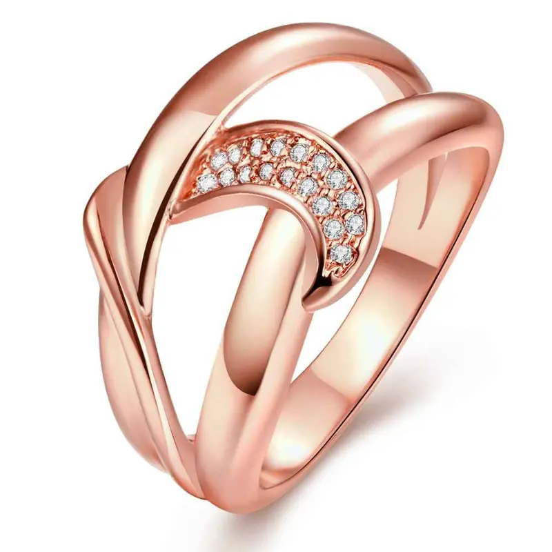 Best Friends 18K Gold Plating Wedding Rings Peacock Head Inlaid Crystal Bague Femme Ruby Jewelry31 10