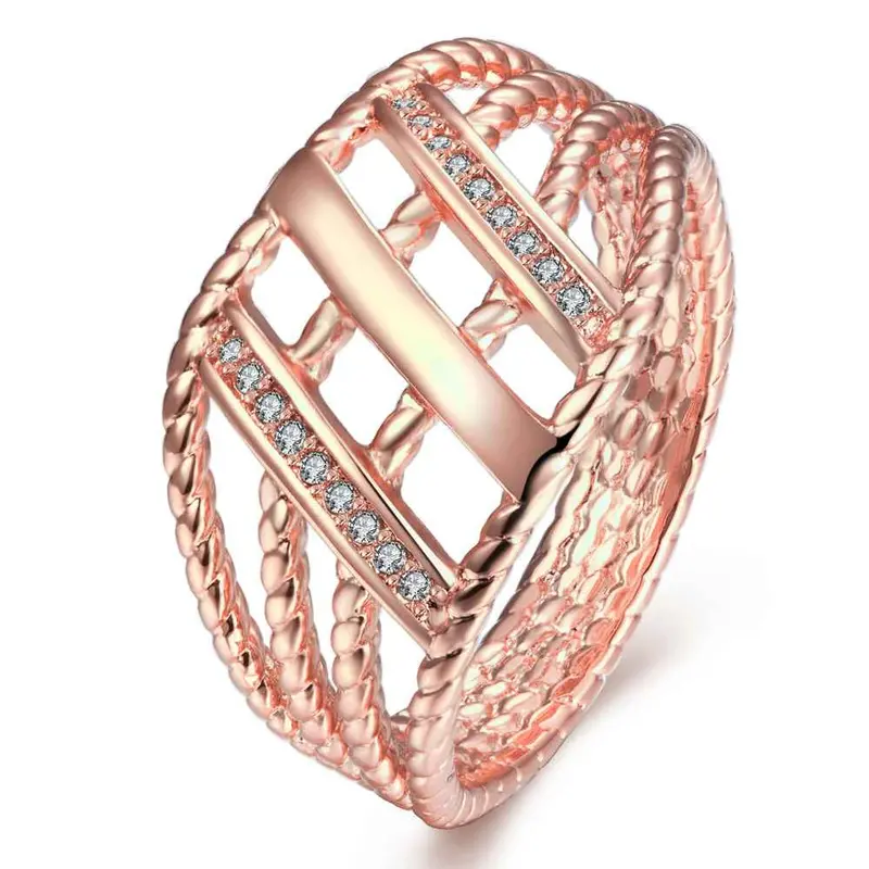 Best Friends 18K Gold Plating Wedding Rings Peacock Head Inlaid Crystal Bague Femme Ruby Jewelry31 12