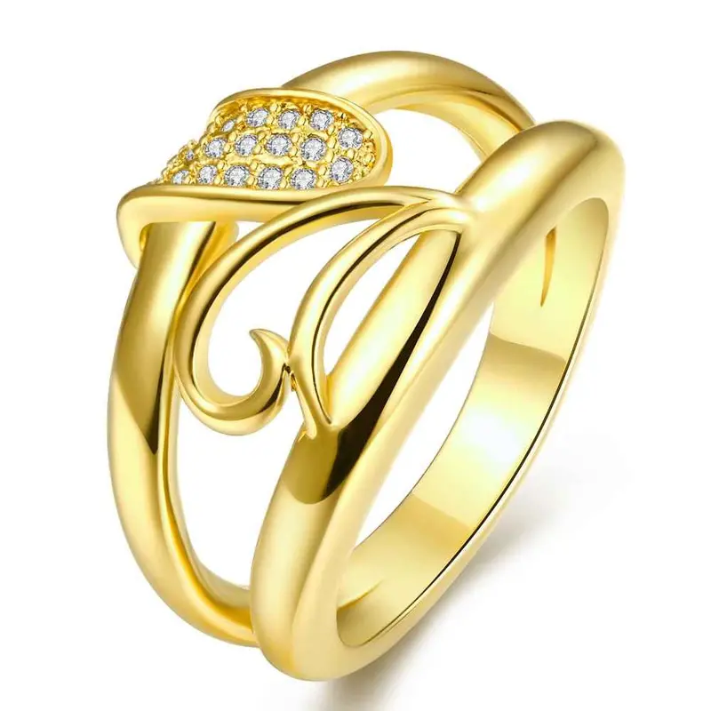 Best Friends 18K Gold Plating Wedding Rings Peacock Head Inlaid Crystal Bague Femme Ruby Jewelry31 13
