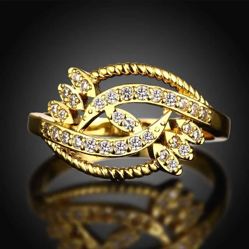 Best Friends 18K Gold Plating Wedding Rings Peacock Head Inlaid Crystal Bague Femme Ruby Jewelry31 18