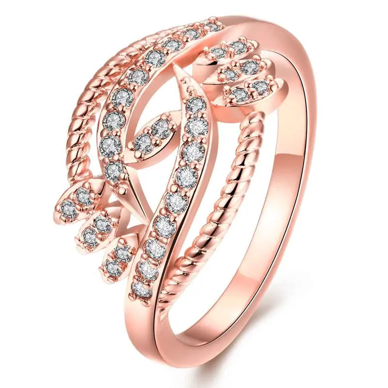 Best Friends 18K Gold Plating Wedding Rings Peacock Head Inlaid Crystal Bague Femme Ruby Jewelry31 2