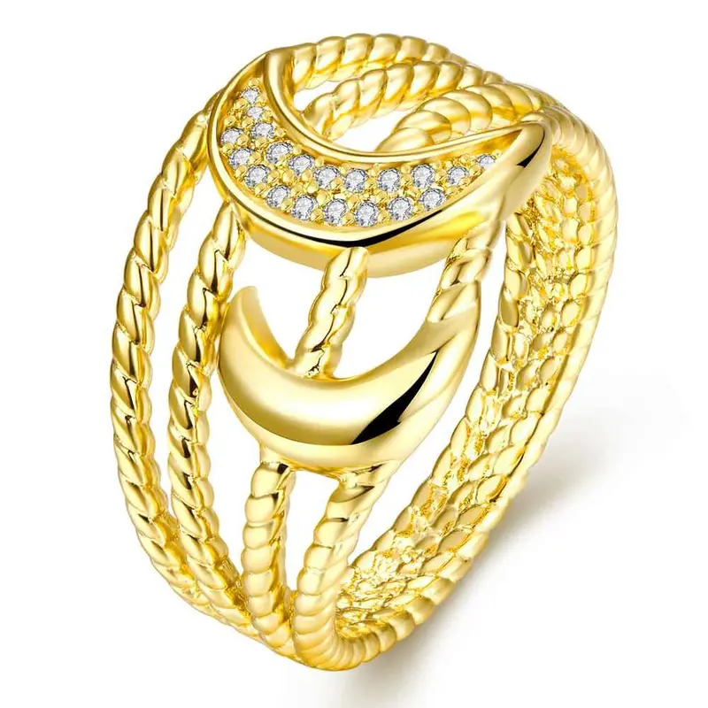 Best Friends 18K Gold Plating Wedding Rings Peacock Head Inlaid Crystal Bague Femme Ruby Jewelry31 3