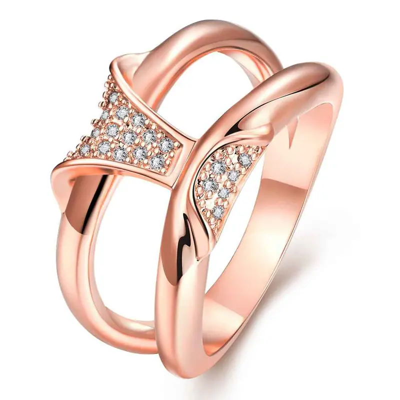 Best Friends 18K Gold Plating Wedding Rings Peacock Head Inlaid Crystal Bague Femme Ruby Jewelry31 6