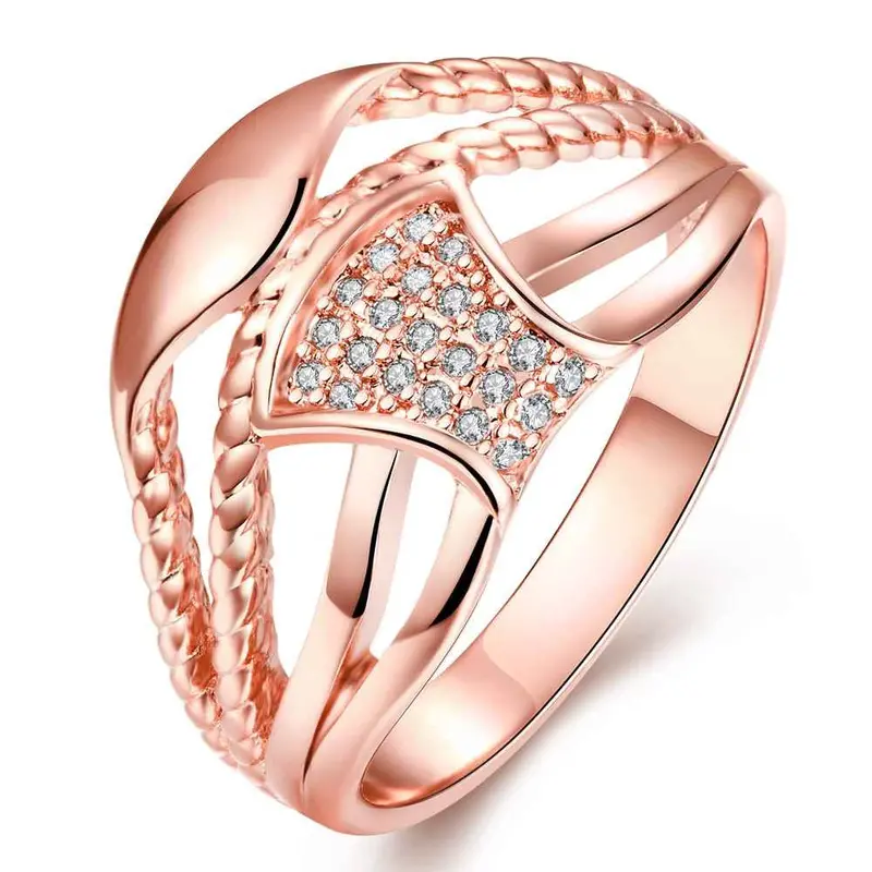 Best Friends 18K Gold Plating Wedding Rings Peacock Head Inlaid Crystal Bague Femme Ruby Jewelry31 8