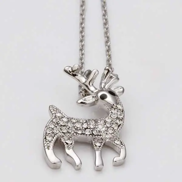Best Friends Austrian Crystal Choker Necklace Sika Deer Collar Wedding Decoration 2
